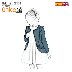 MOLDE CHAQUETA CON VOLADOS NIÑA 2101
