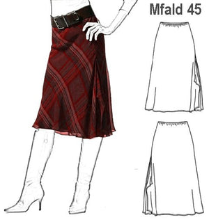 MOLDE FALDA AL SESGO MUJER 0945