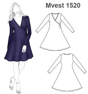MOLDE VESTIDO CRUZADO MUJER 1520