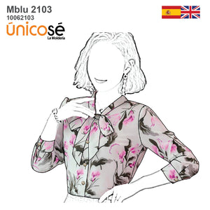 MOLDE BLUSA CON CORBATA MUJER 2103