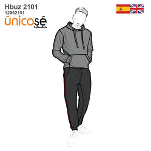 MOLDE SUDADERA / BUZO BASICO HOMBRE 2101