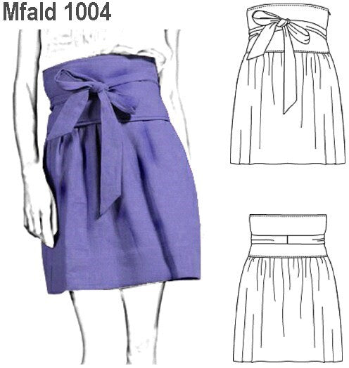 MOLDE FALDA CINTURA ALTA MUJER 1004