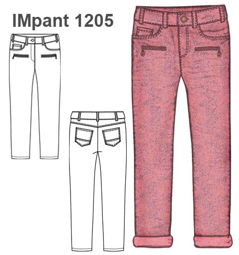 MOLDE PANTALON JEANS NIÑA 1205