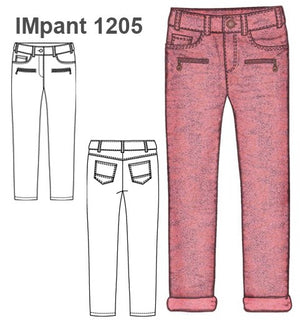 MOLDE PANTALON JEANS NIÑA 1205