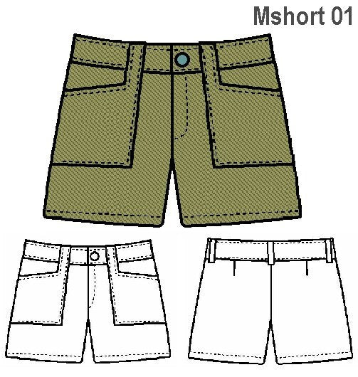 MOLDE SHORT SAFARI MUJER 0901