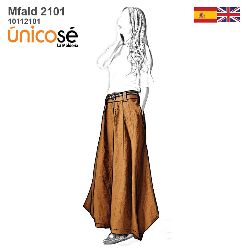 MOLDE FALDA LARGA MUJER 2101