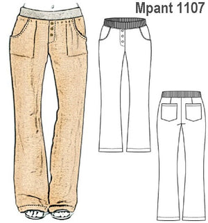 MOLDE PANTALON BASICO MUJER 1107