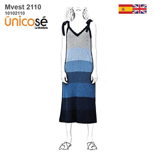 MOLDE VESTIDO MIDI TEJIDO MUJER 2110