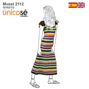 MOLDE VESTIDO MIDI MUJER 2112