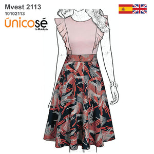 MOLDE VESTIDO PLATO MUJER 2113