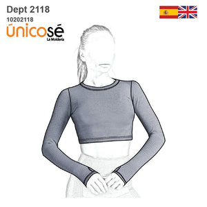 MOLDE DEPORTE CAMISETA TOP MUJER 2118