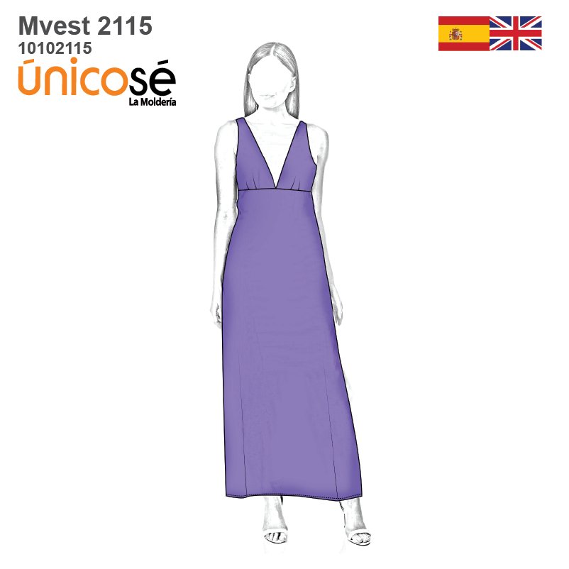 MOLDE VESTIDO LARGO MUJER 2115