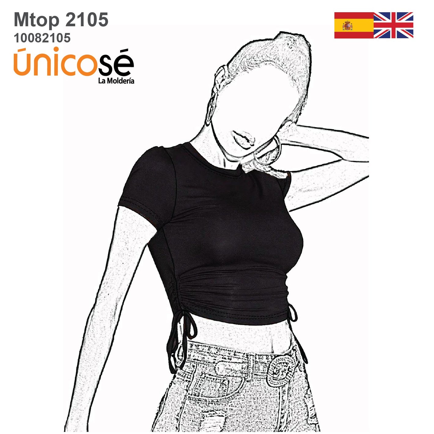 MOLDE TOP RECOGIDO MUJER 2105