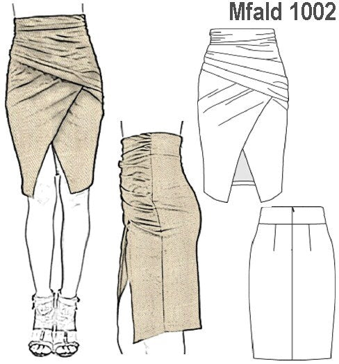 MOLDE FALDA AJUSTADA MUJER 1002