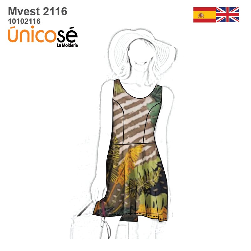 MOLDE VESTIDO SOLERA MUJER 2116