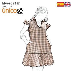 MOLDE VESTIDO EVASE MUJER 2117