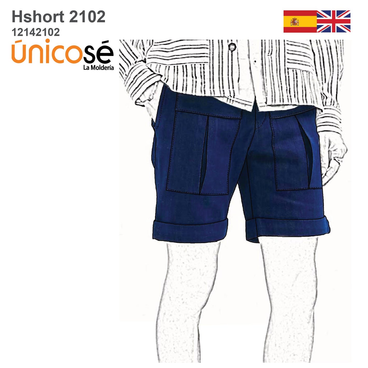 MOLDE SHORT CARGO HOMBRE 2102