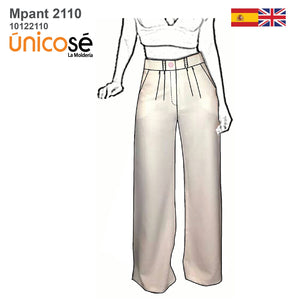 MOLDE PANTALON PALAZZO MUJER 2110
