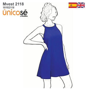 MOLDE VESTIDO EVASE MUJER 2118