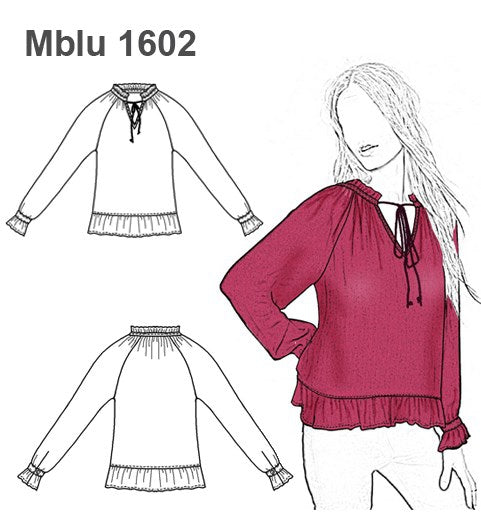 MOLDE BLUSA LARGA MUJER 1602