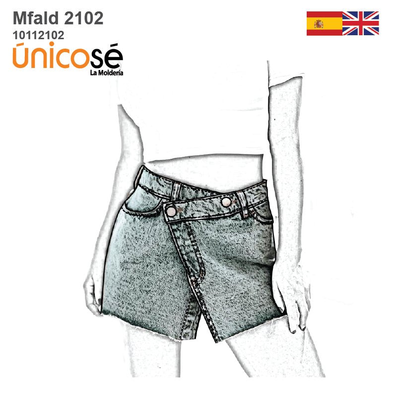 MOLDE FALDA JEAN MUJER 2102