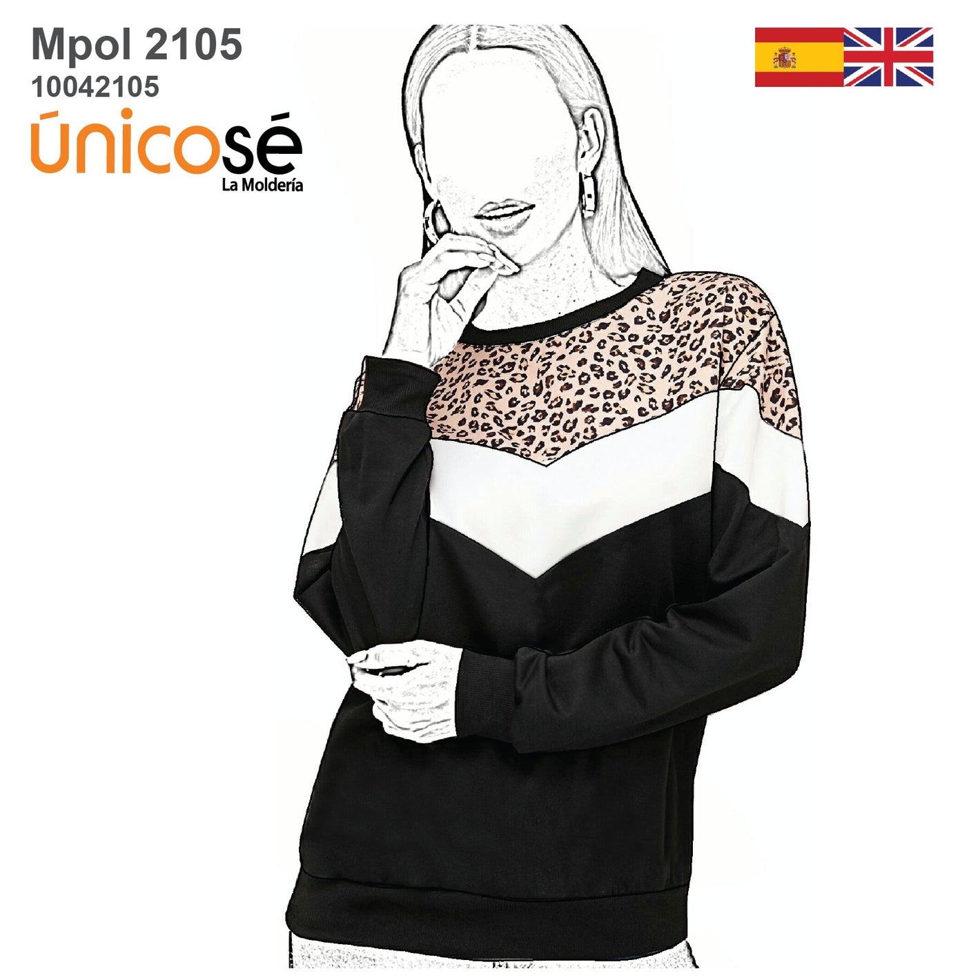 MOLDE POLERON CORTES MUJER 2105