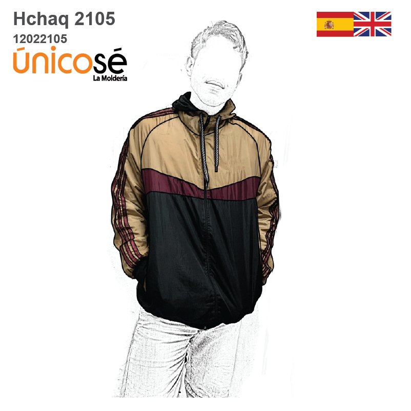 MOLDE CHAQUETA CORTAVIENTO HOMBRE 2105