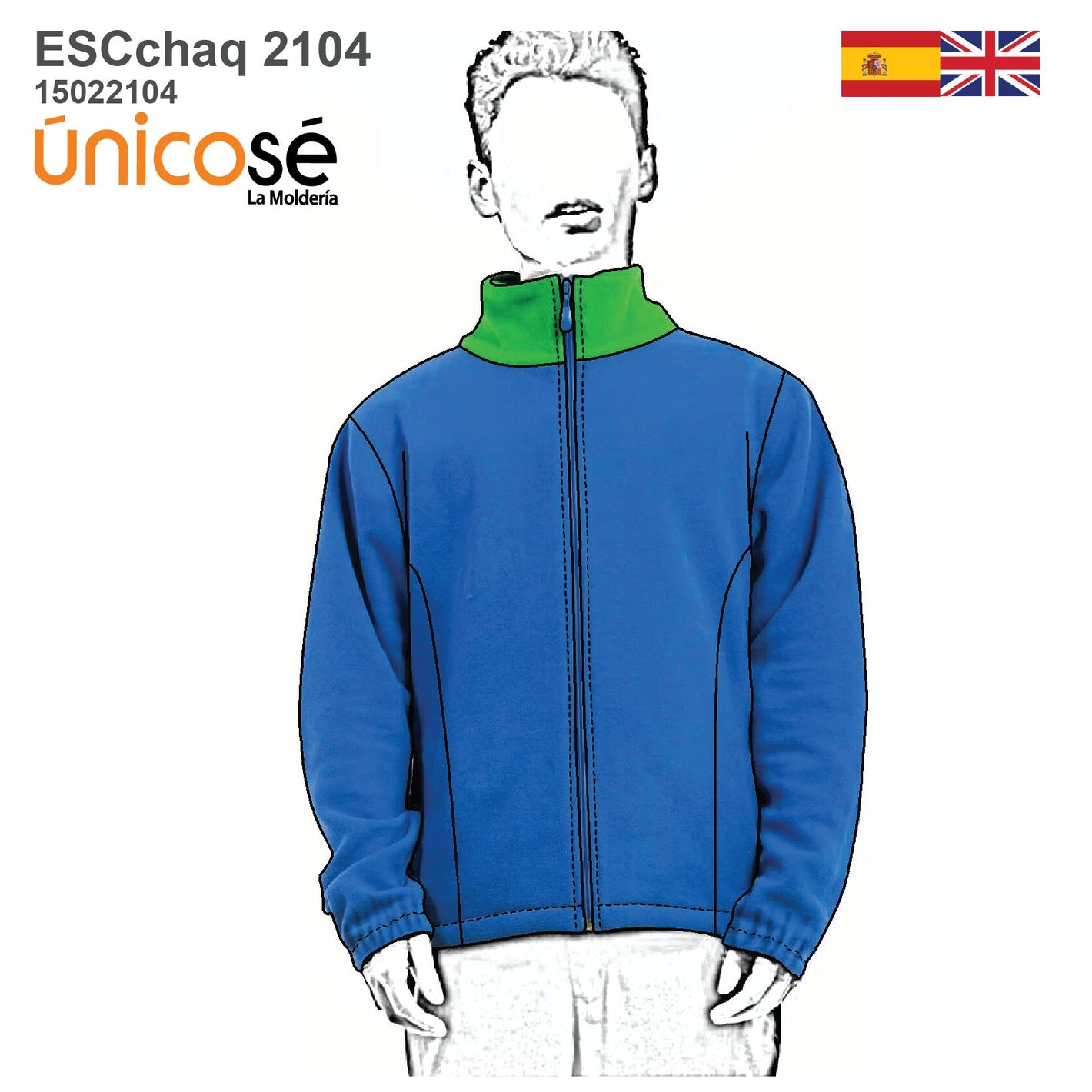 MOLDE CHAQUETA BASICA ESCOLAR 2104