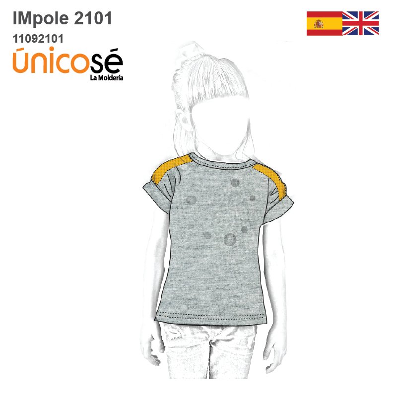 MOLDE POLERA BASICA NIÑA 2101