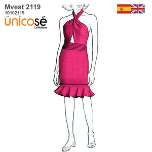 MOLDE VESTIDO FIESTA MUJER 2119