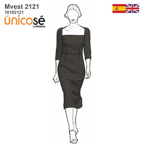 MOLDE VESTIDO MIDI MUJER 2121