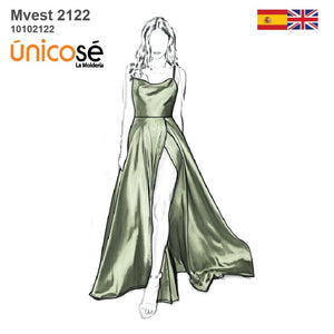MOLDE VESTIDO LARGO MUJER 2122