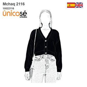 MOLDE CHAQUETA TEJIDA MUJER 2116
