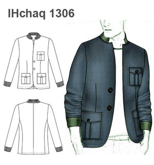 MOLDE CHAQUETA TIPO VESTON NIÑO 1306