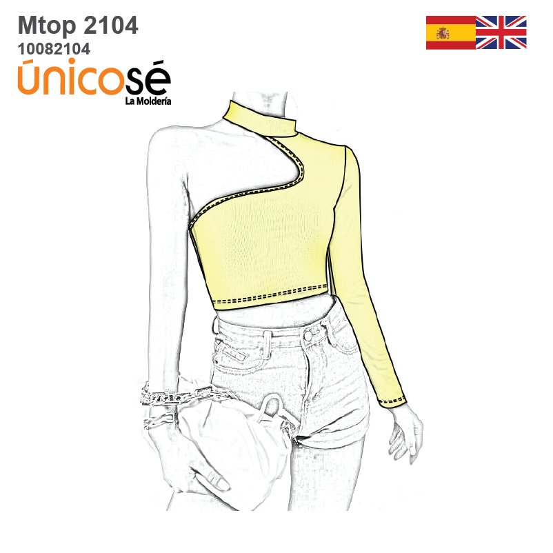 MOLDE TOP ASIMETRICO MUJER 2104