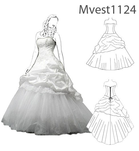 MOLDE VESTIDO DE NOVIA 1124