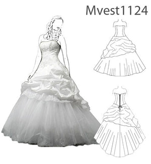MOLDE VESTIDO DE NOVIA 1124