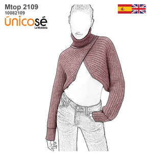 MOLDE DE SACO TOP TEJIDO MUJER 2109