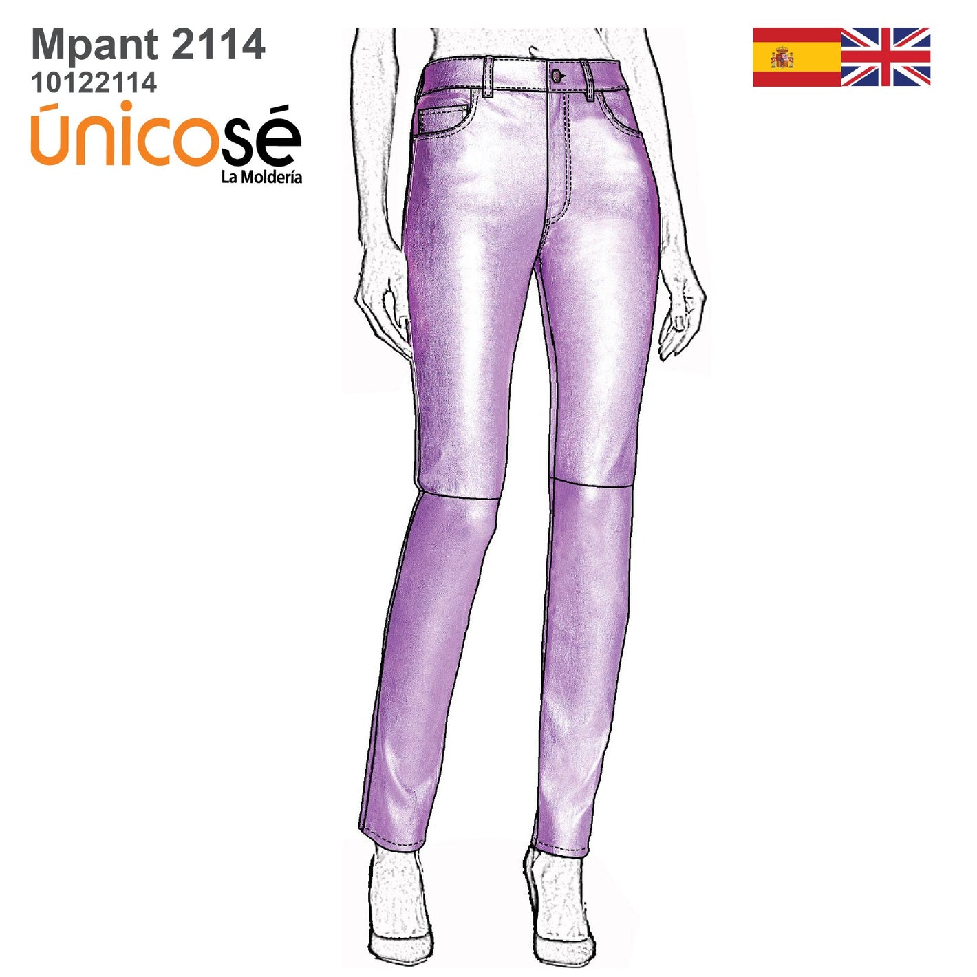 MOLDE PANTALON JEANS MUJER 2114