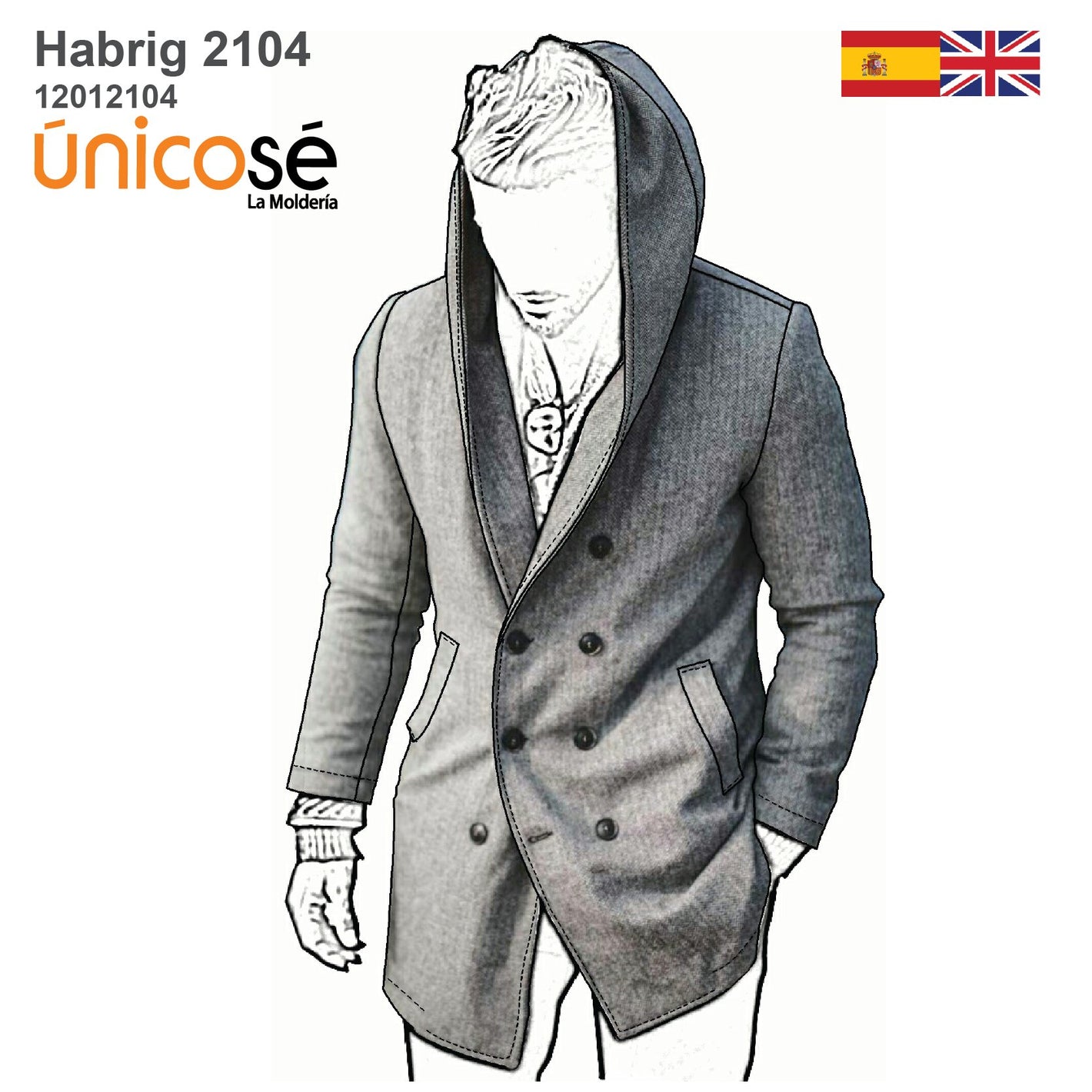 MOLDE ABRIGO BASICO HOMBRE 2104