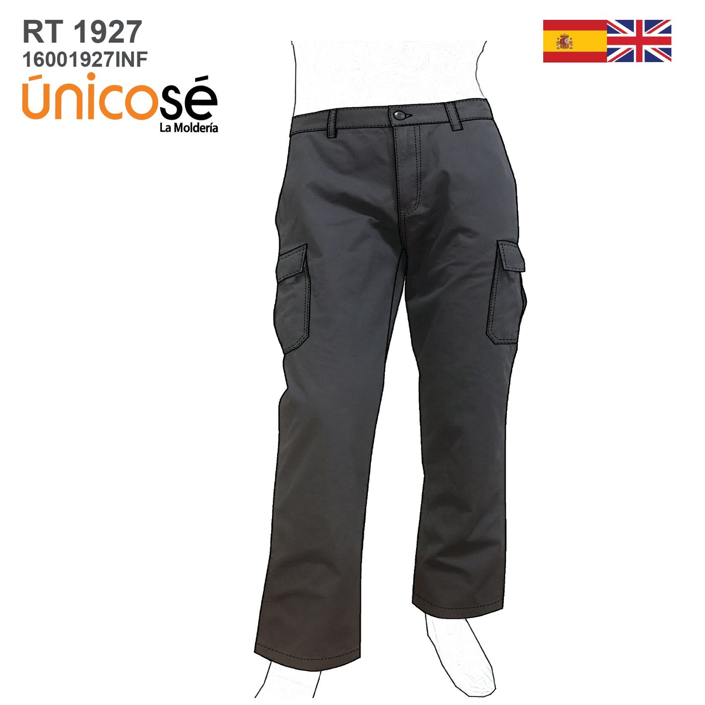 MOLDE PANTALON CARGO INFANTIL RT 1927INF