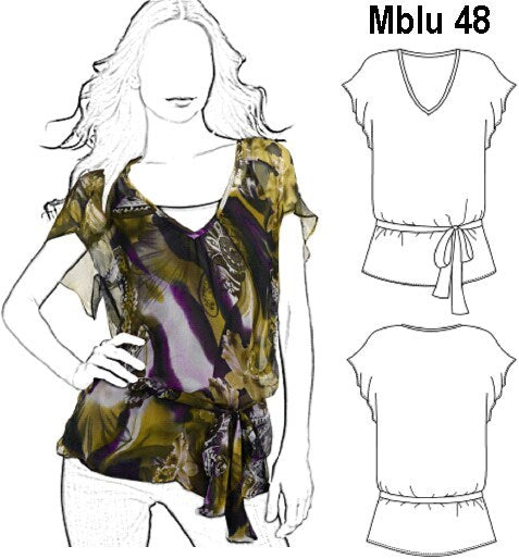 MOLDE BLUSA LARGA MUJER 0948