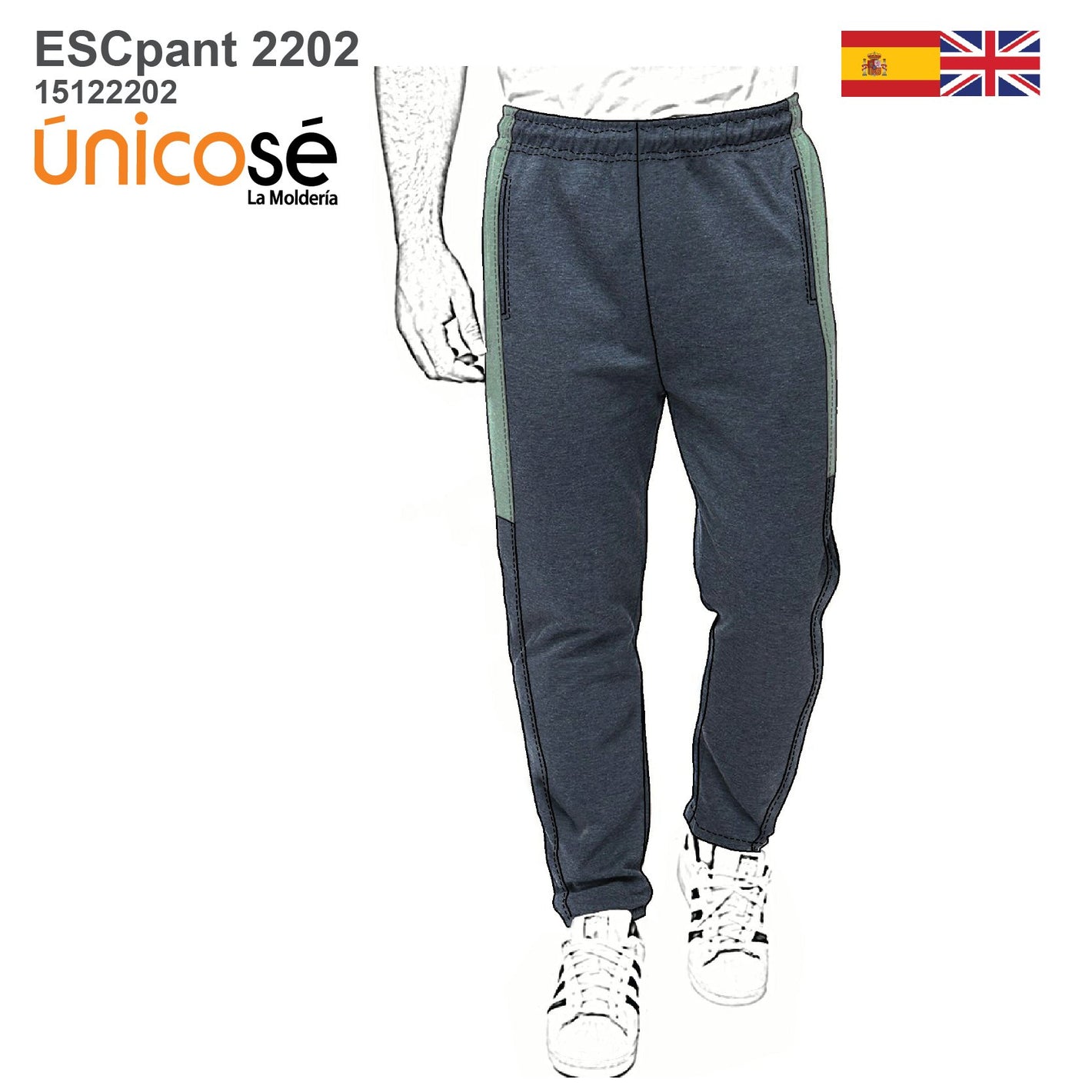 MOLDE PANTALON JOGGING ESCOLAR 2202