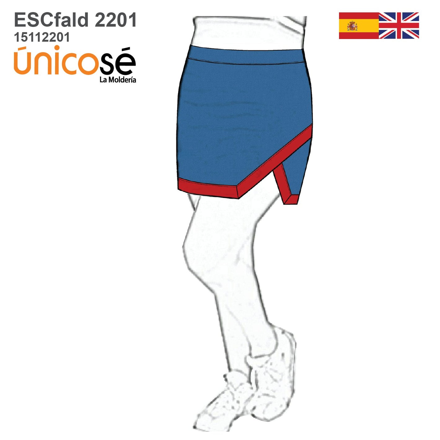 MOLDE FALDA ESCOLAR 2201