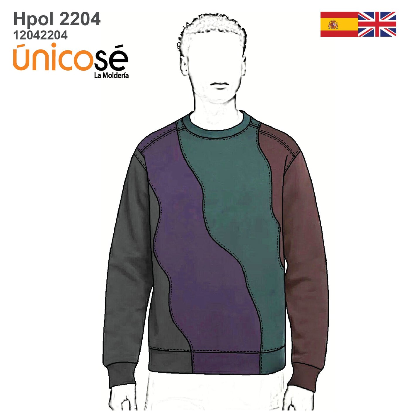 MOLDE POLERON CORTES HOMBRE 2204