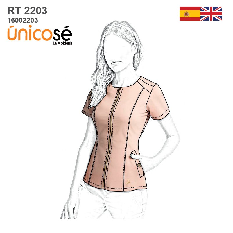 MOLDE BLUSA SANITARIA MUJER RT 2203