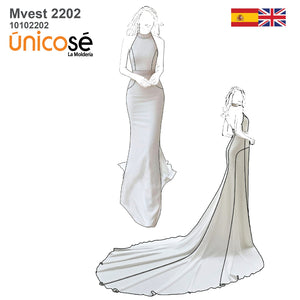 MOLDE VESTIDO NOVIA MUJER 2202