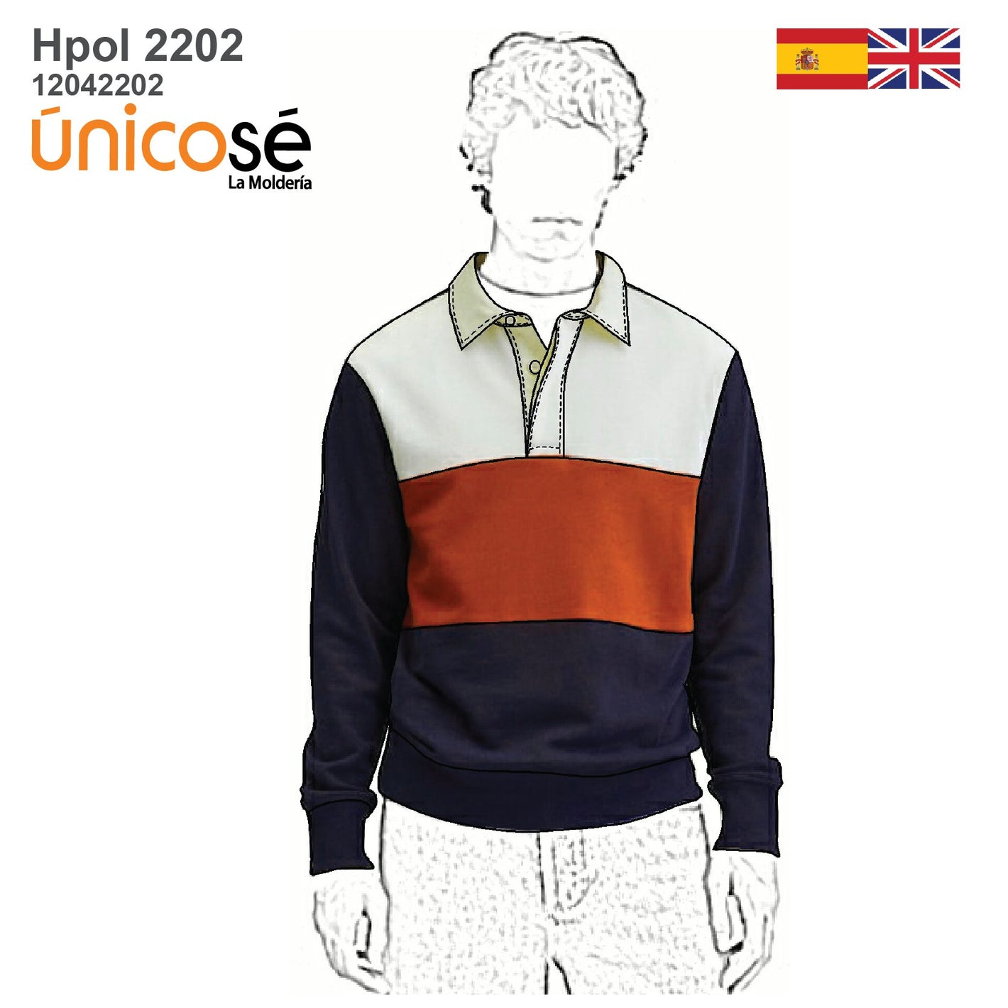 MOLDE POLERON CORTES HOMBRE 2202