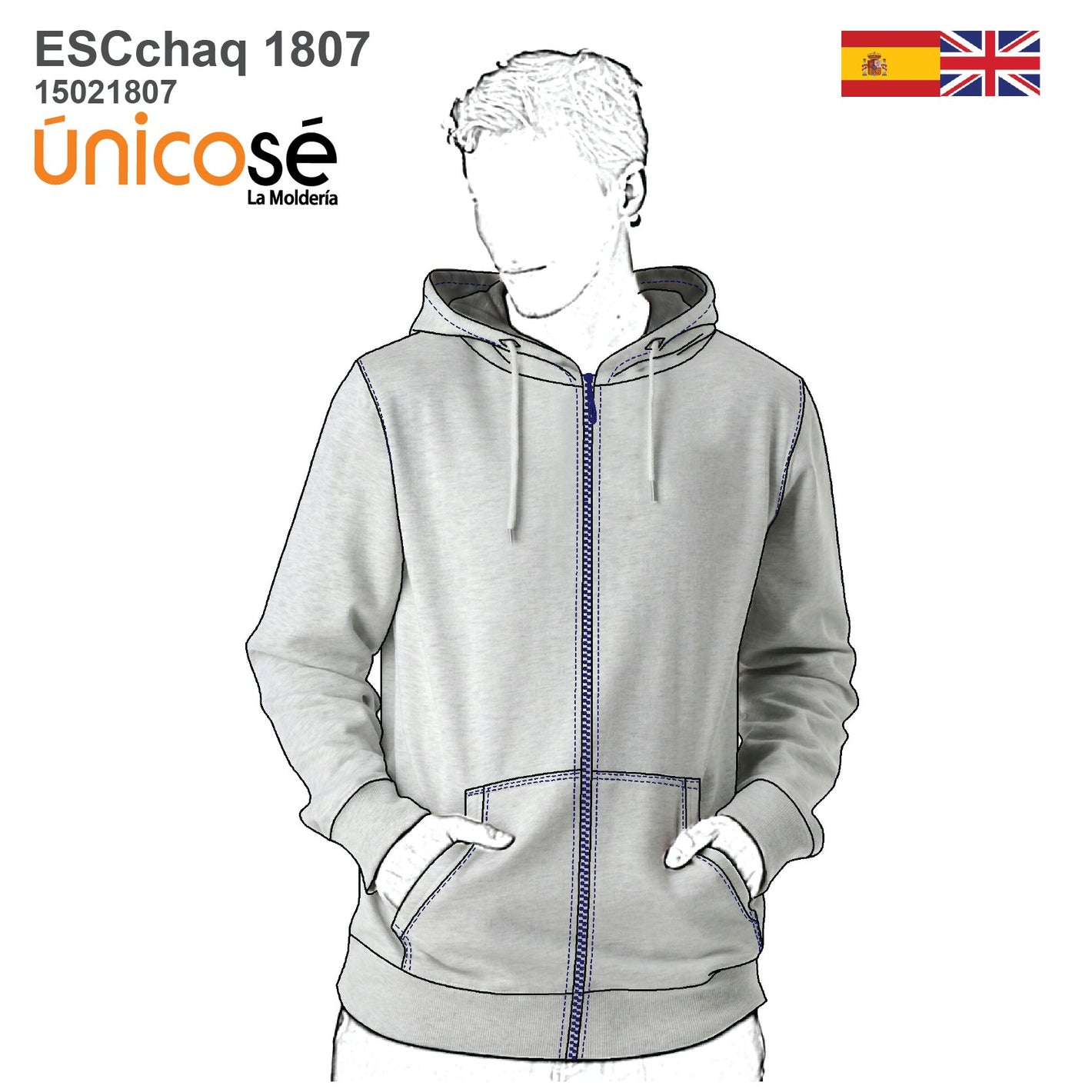 MOLDE CHAQUETA POLAR ESCOLAR 1807