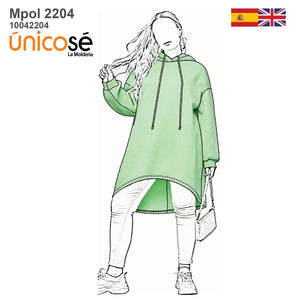 MOLDE POLERON VESTIDO MUJER 2204